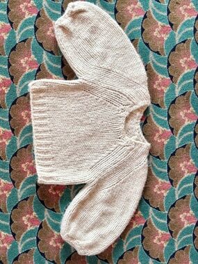 OOAK Hand-Knit Cropped Pullover